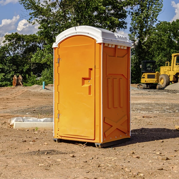 what is the maximum capacity for a single portable restroom in Lansford